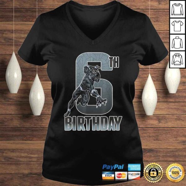 Marvel Black Panther Action Pose 6th Birthday Graphic Tee - Image 2