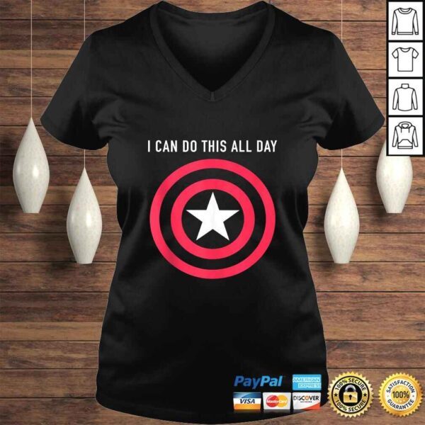 Marvel Captain America I Can Do This All Day Vintage Shield Shirt - Image 2