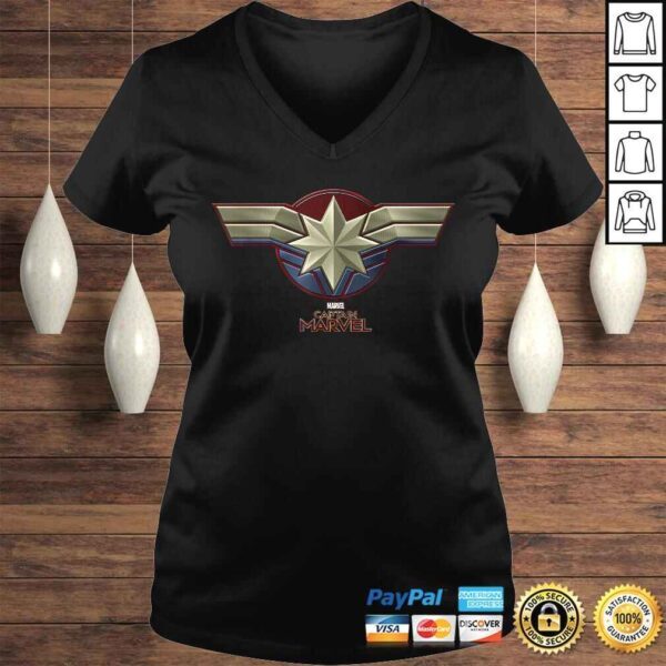 Marvel Captain Marvel Movie Chest Symbol Shirt - Image 2