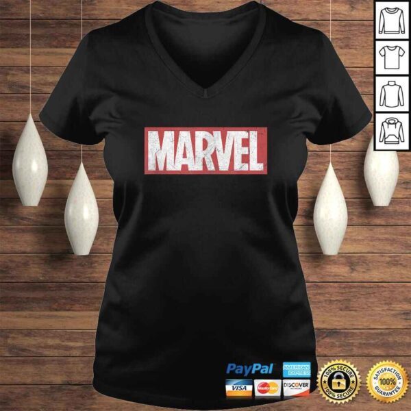 Marvel Classic Distressed Logo Graphic Shirt C2 - Image 2