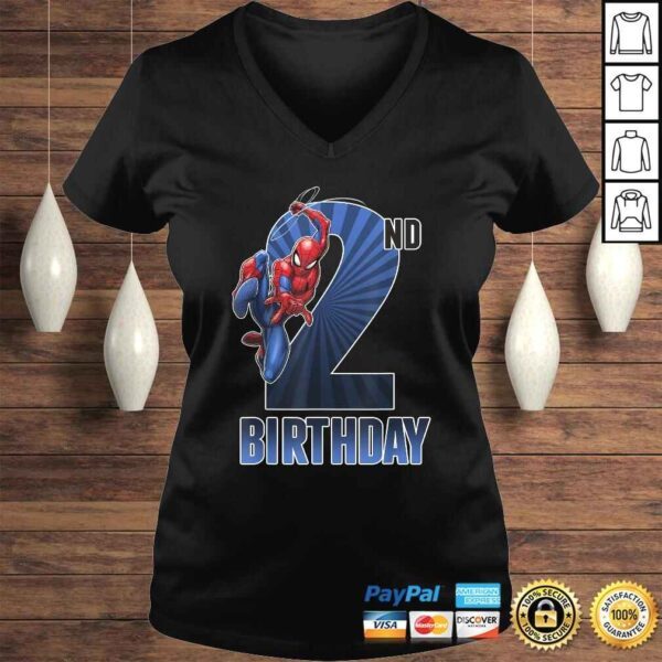 Marvel Spider-Man Swinging 2nd Birthday Graphic Tee Shirt - Image 2