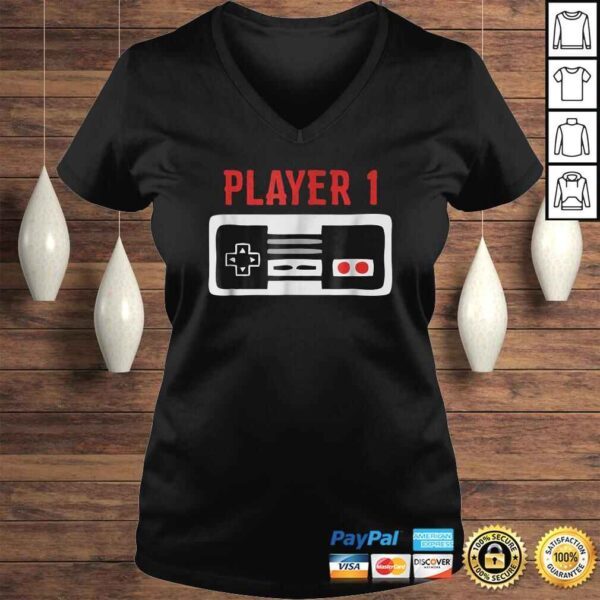 Matching Family Shirt Player 1 Video Game Gift Top - Image 2