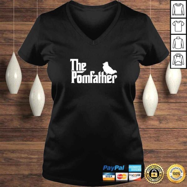 Mens Funny Pomeranian Father Dad Shirt The Pom Father Tee - Image 2