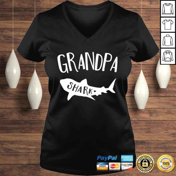 Mens Grandpa Shark Doo Doo Shirt For Men Father's Day Shirt - Image 2