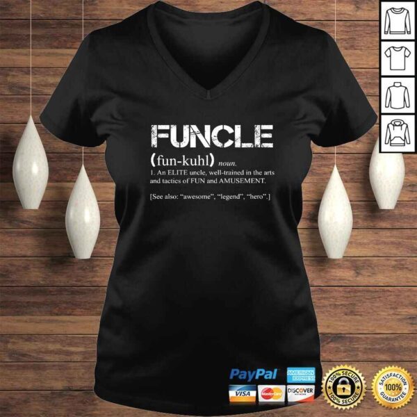 Mens Mens Funcle Definition Shirt Funny Gifts For Uncle - Image 2