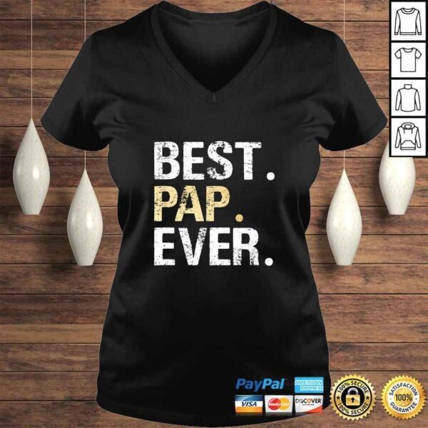 Mens Pap Gift from Granddaughter Grandson Best Pap TShirt - Image 2