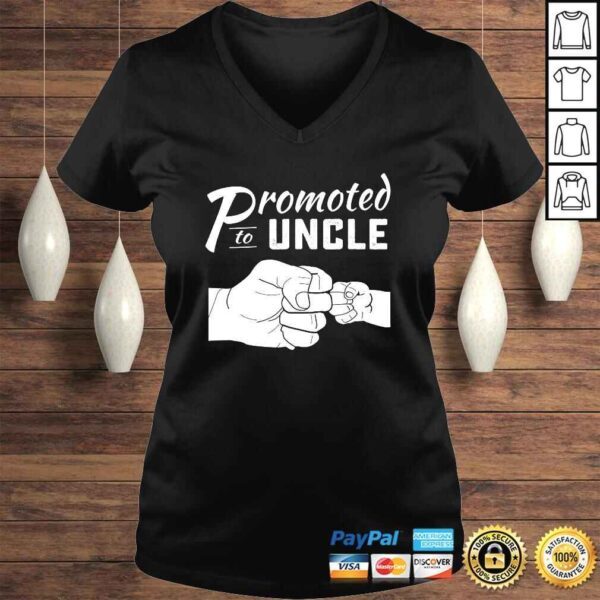 Mens Promoted to Uncle Shirt baby announcement 2019 - Image 2