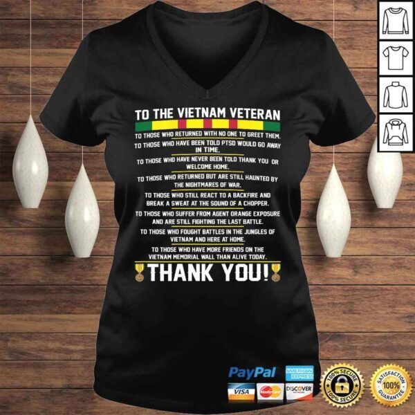 Mens Thank You To The Vietnam Veterans  Gift Tee - Image 2