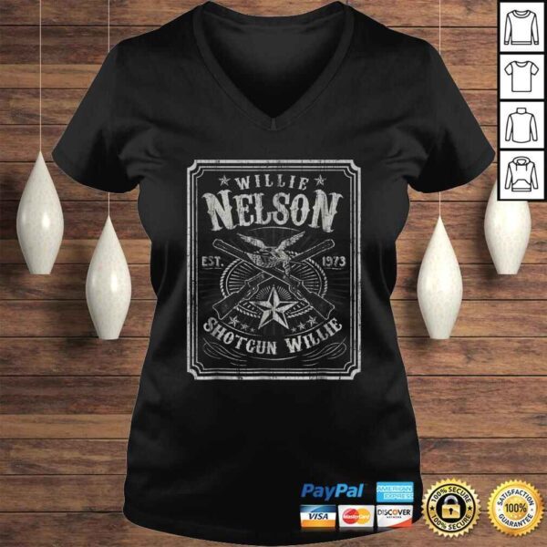 Mens Willie Nelson  Retro Shotgun Willie Tee - Image 2