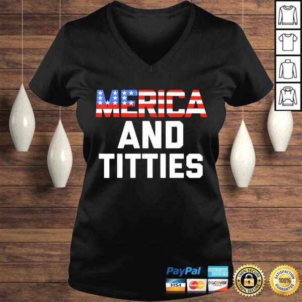 Mens Womens 4th of July Gift Funny Merica TShirt - Image 2