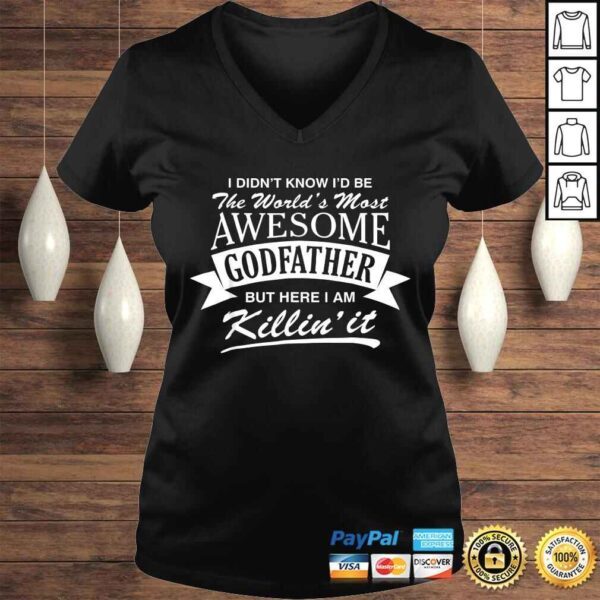 Mens World's Most Awesome Godfather TShirt Gift - Image 2