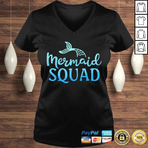 Mermaid Squad Birthday Party Girls Kids Women Costume TShirt - Image 2