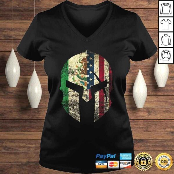 Mexican American Spartan Helmet Chicano Pride Shirt - Image 2