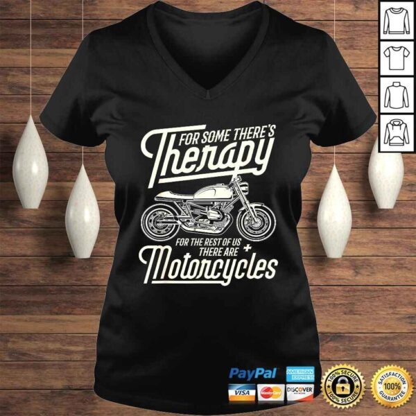 Motorcycle Rider Therapy - Vintage Biker TShirt - Image 2