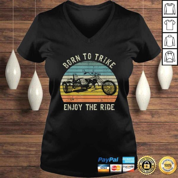 Motorcycle Trike Motortrike Born to Trike Biker TShirt - Image 2