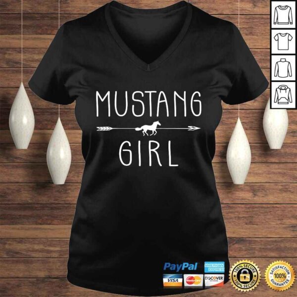 Mustang Horse Girl Shirt Gifts Horses Lover Riding Racing TShirt - Image 2