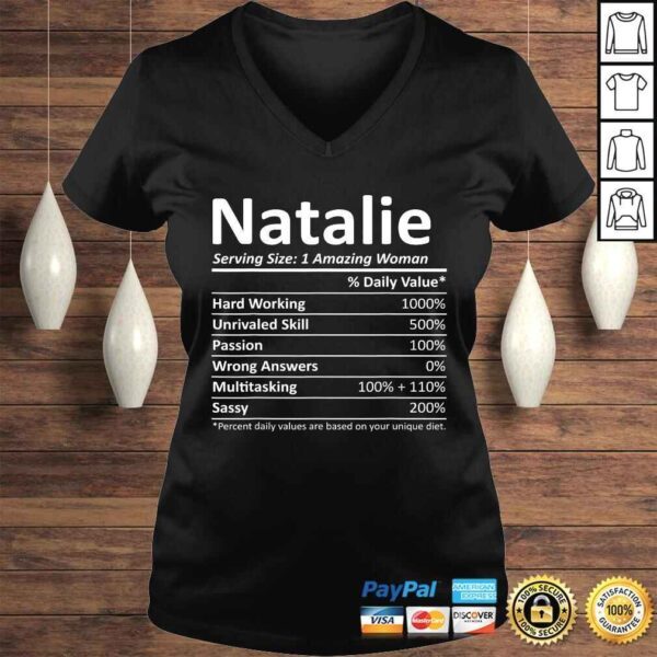 NATALIE Nutrition Personalized Name Funny Christmas Tee Shirt - Image 2