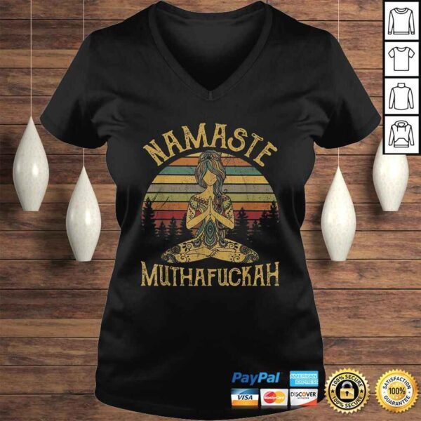 Namaste Muthafuckah Vintage Shirt Yoga Lover TShirt - Image 2