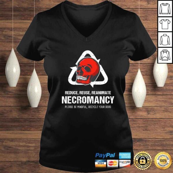 Necromancy Gamer D20 Dice Dungeon Dragons Gaming Gift V-Neck T-Shirt - Image 2