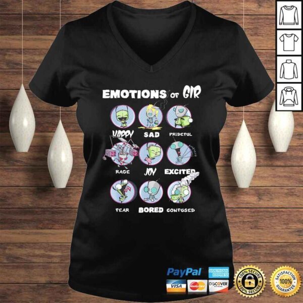 Nickelodeon Invader Zim The Many Emotions of GIR V-Neck T-Shirt - Image 2