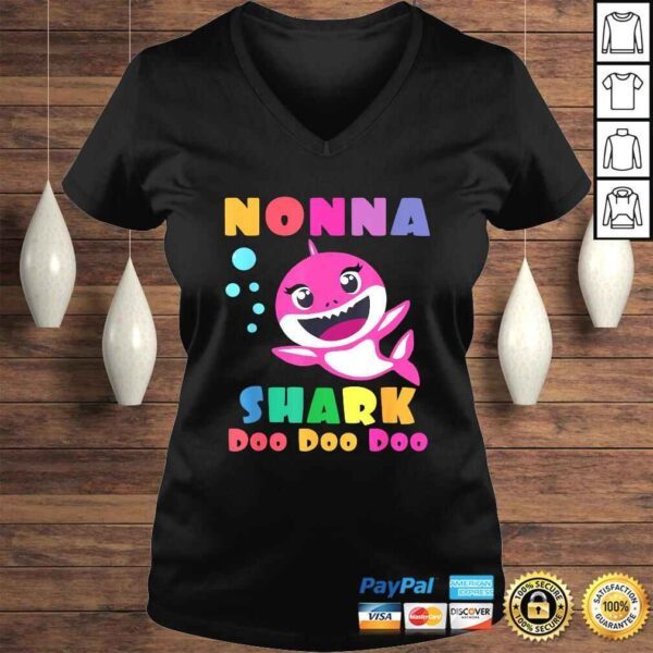 Nonna Shark Shirt Funny Mothers Day Gift For Womens Mom Tee Shirt - Image 2