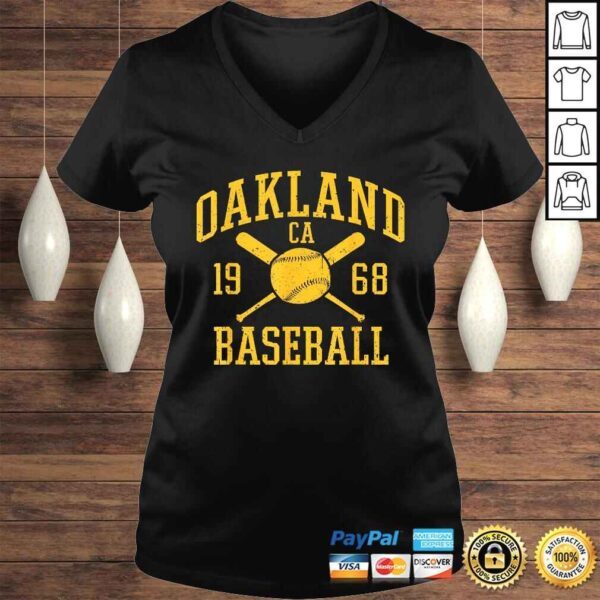 Oakland Baseball Vintage OAK Pride Retro Distressed Shirt - Image 2