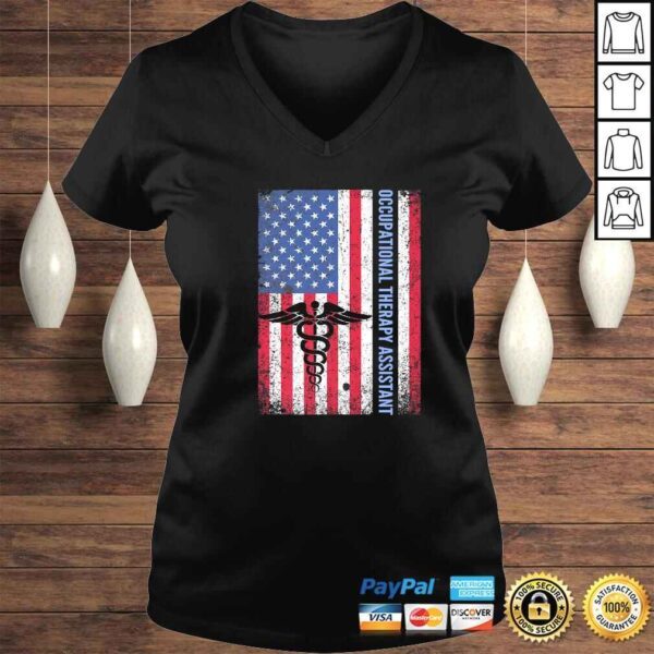 Occupational Therapy Assistant Gift OTA Vintage US Flag TShirt Gift - Image 2