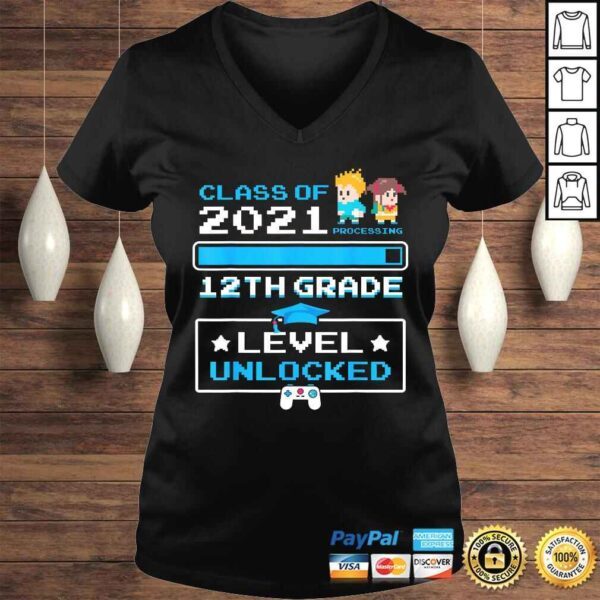 Official 12th Grade First Day Of School Class Of 2021 Cute Video Game Gift TShirt - Image 2