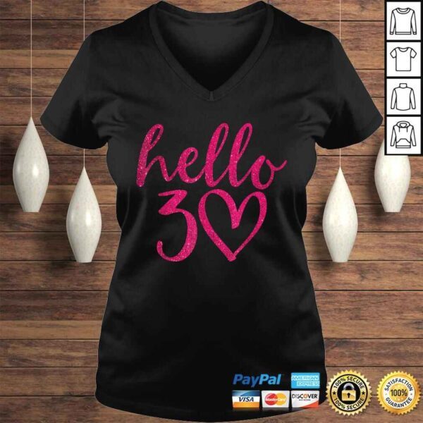 Official 30th Birthday Hello Thirty Squad Gifts Shirt - Image 2