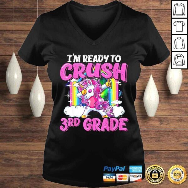 Official 3rd Grade Dabbing Unicorn Back To School Girls Gift TShirt - Image 2