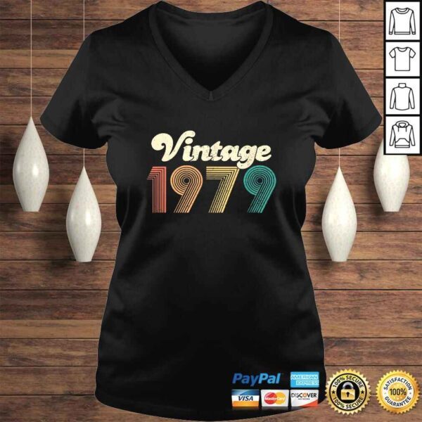 Official 40th Birthday Gift - Vintage 1979 Shirt Classic Women Men Shirt - Image 2