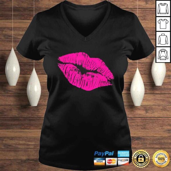 Official 80s Hot Pink Lips TShirt - Image 2