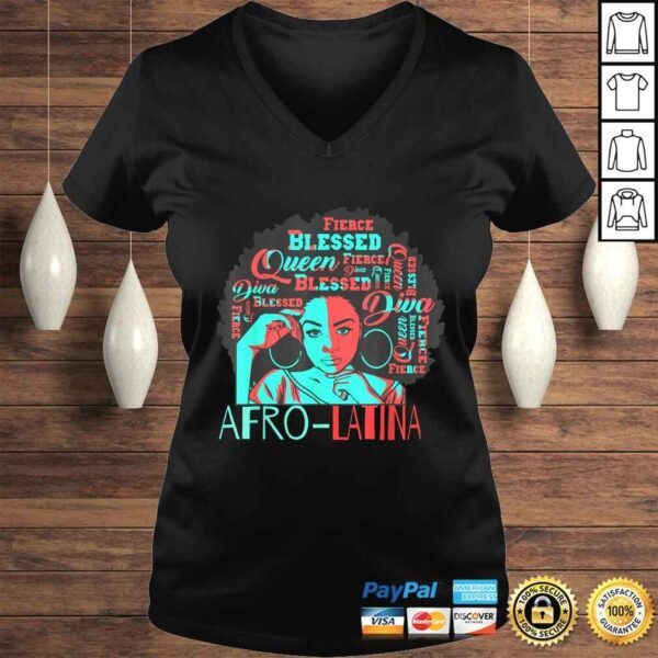 Official Afro-Latina Natural Hair Queen Black Women History Month Shirt - Image 2