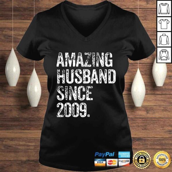 Official Amazing Husband Since 2009 11 Years Wedding Anniversary TShirt - Image 2