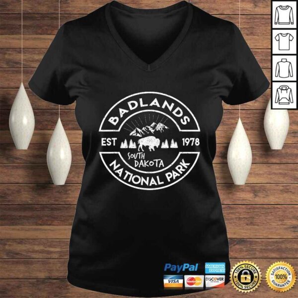 Official Badlands National Park Retro Hiking Vintage South Dakota Shirt - Image 2