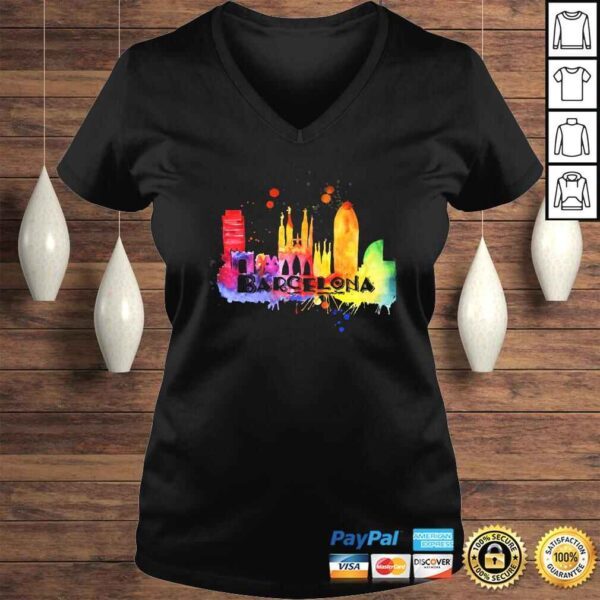 Official Barcelona, Spain - Souvenir Landscape Gift TShirt - Image 2