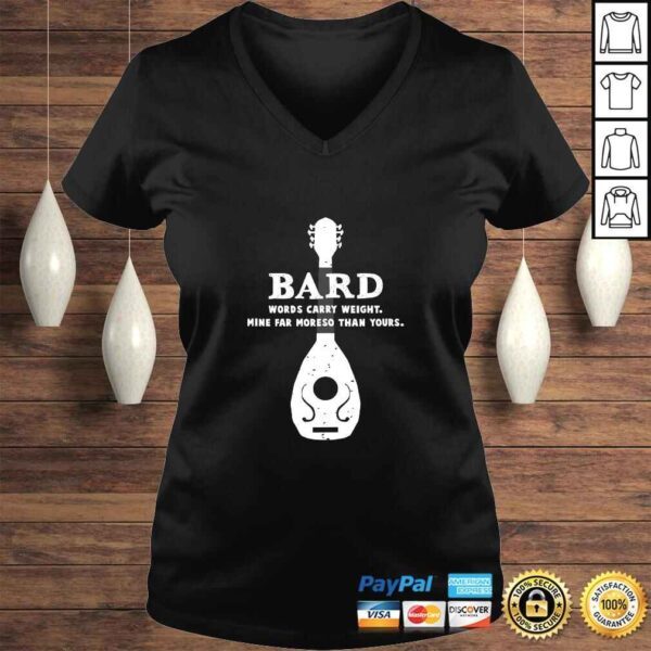 Official Bard Gamer D20 Dice Dungeon Dragons Gaming Gift T-shirt - Image 2