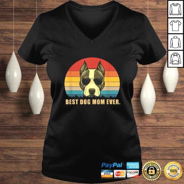 Official Best Dog Mom Ever Shirt American Staffordshire Terrier Tee T-Shirt - Image 2