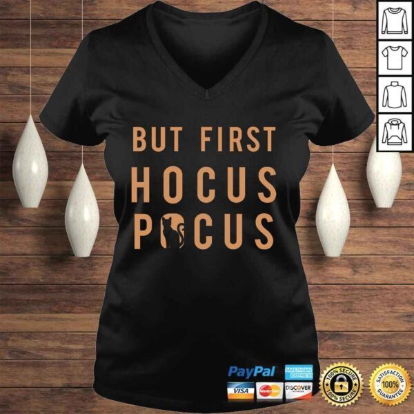 Official But First Hocus Pocus Black Cat Cutout Long Sleeve Tee T-Shirt - Image 2