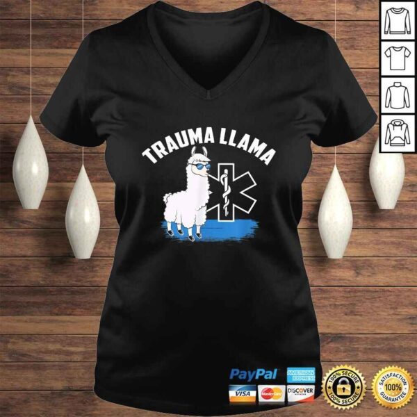 Official EMT Trauma Llama Apparel Trauma LLama Gift Idea Shirt - Image 2