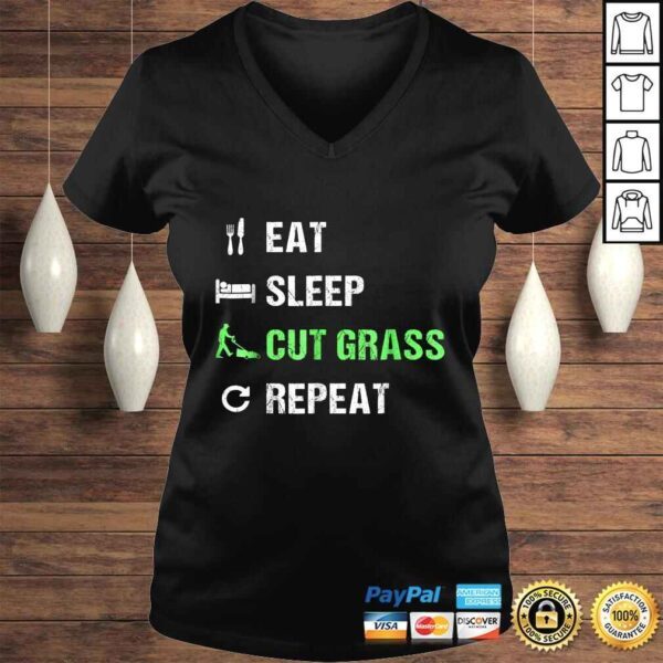 Official Eat Sleep Cut Grass RepeaShirt - Funny Landscaper TShirt - Image 2