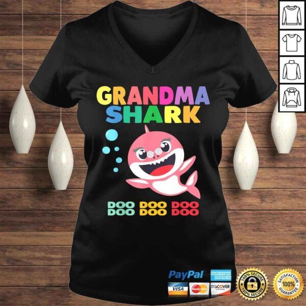 Official Grandma Shark Shirt Doo Doo Halloween Costume Christmas TShirt - Image 2