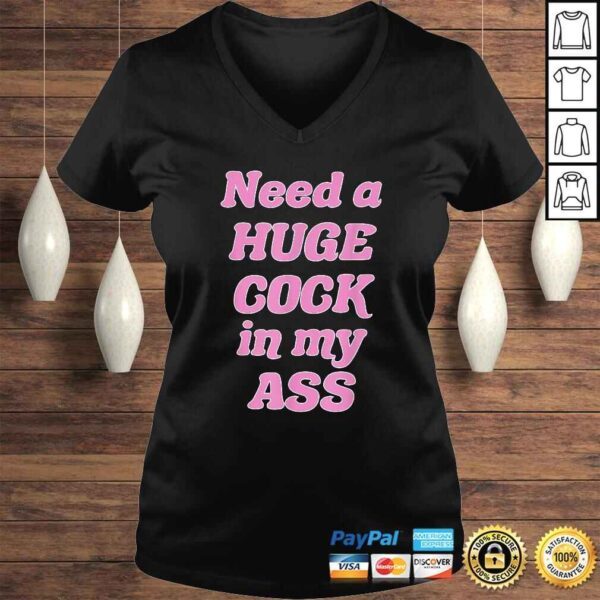 Official Huge COCK in My ASS Retro Kinky Dick Anal Lover Pride Sexy Tee T-Shirt - Image 2