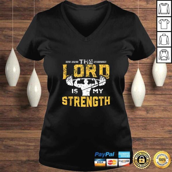 Official Jesus Workout The Lord is my Strength Christian Gym T-shirt - Image 2