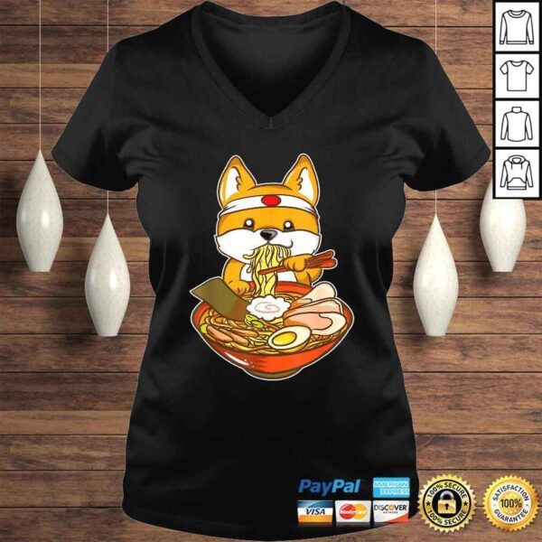 Official Kawaii Japanese Anime Shiba Inu Ramen TShirt - Image 2