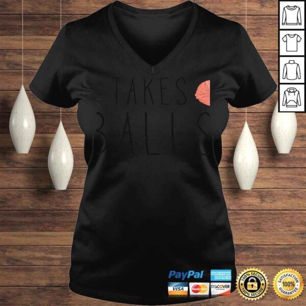 Official Knitting Shirt - Knitting Takes Balls Tee Shirt - Image 2