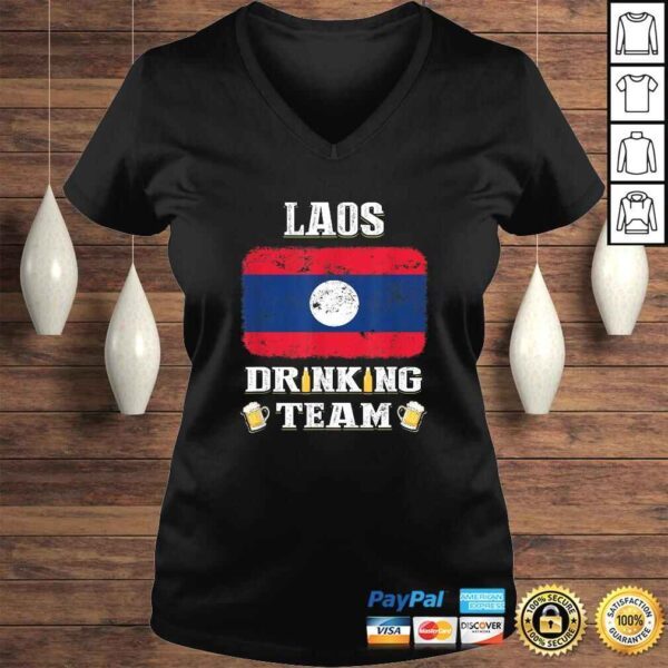 Official Laos Drinking Team Funny Beer Tee T-Shirt - Image 2