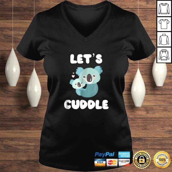 Official Lets Cuddle Koala Bears Love Heart Graphic TShirt - Image 2