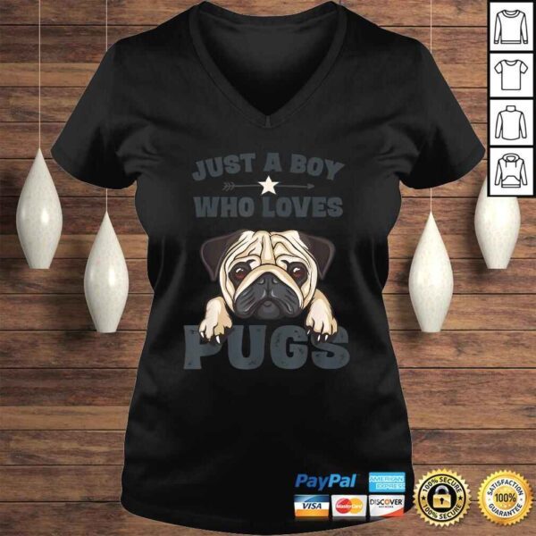 Official Love Pugs Shirt Funny Cute Pug Lover Saying Gift for Boys TShirt - Image 2