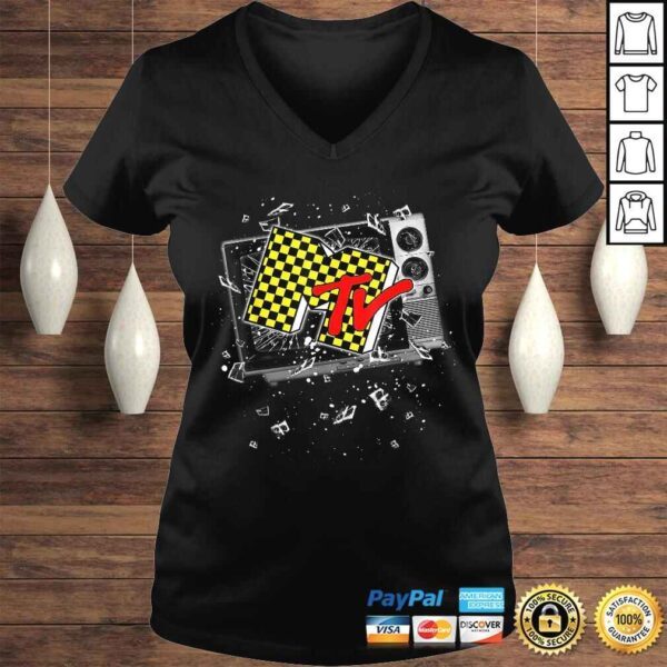 Official MTV Checker Board Breaking Tv Tee Shirt - Image 2